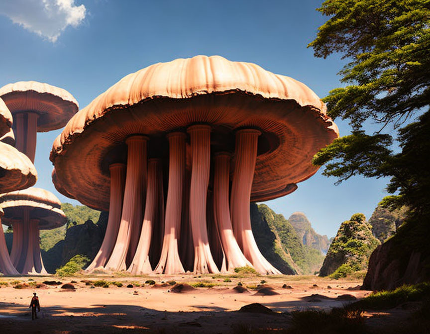 Giant seven-legged mushroom.