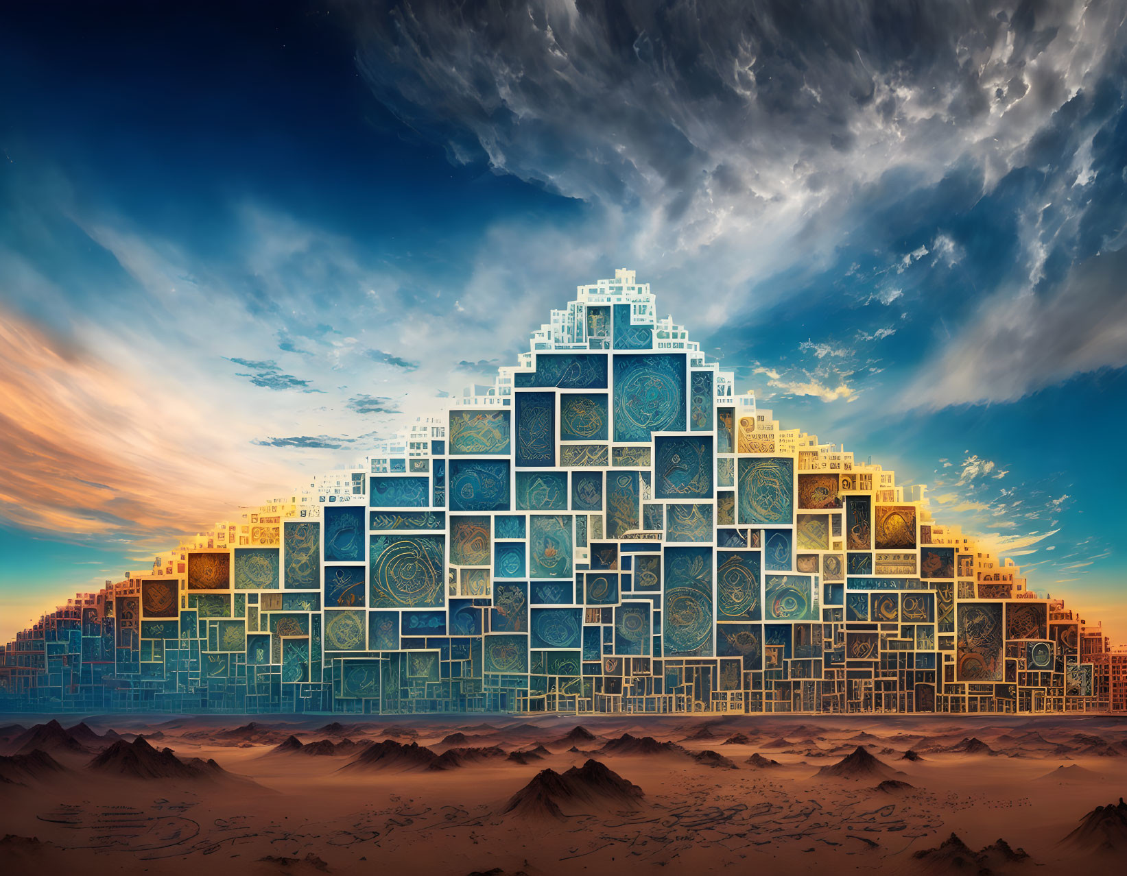 Asemic pyramid