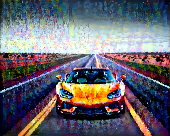 blurred car