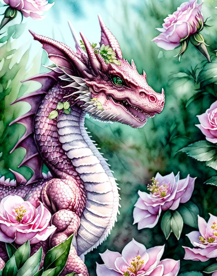 Pink Baby Flower Dragon