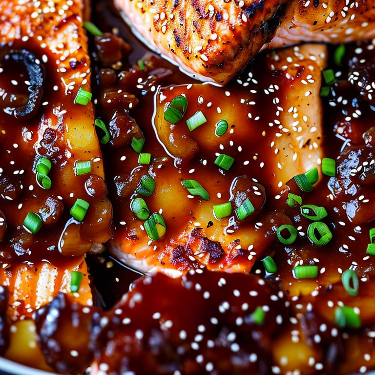 Grilled Salmon and Pineapple Glazed with Sweet Sauce