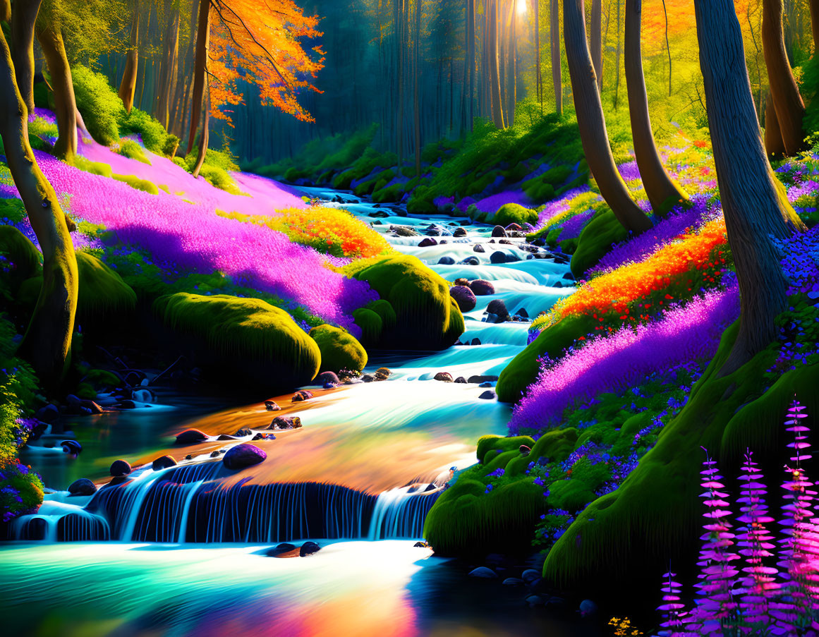 Beautiful River In A Beautiful Forest