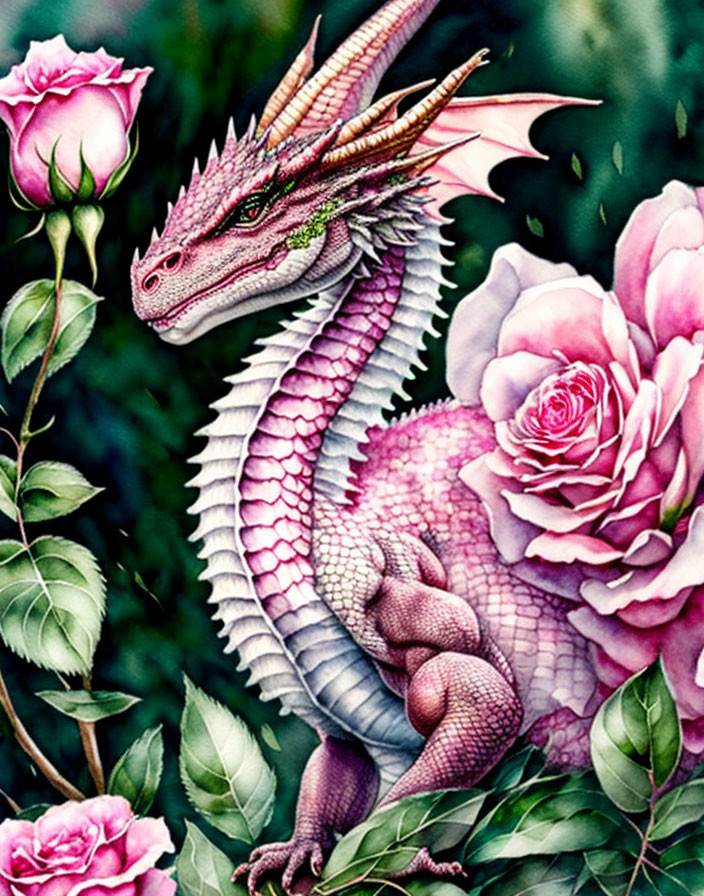 Pink Flower Dragon