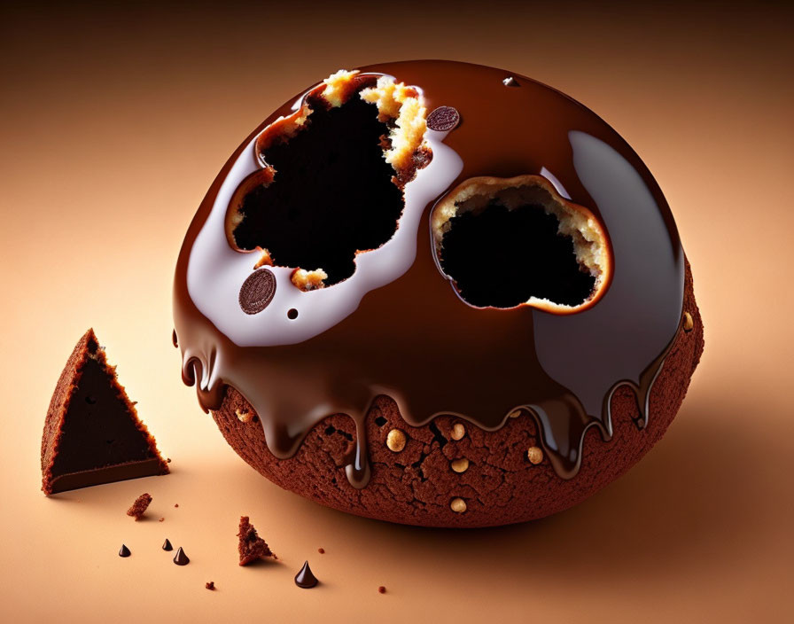 Chocolate Sphere with Glossy Ganache Topping and Moist Cake Interior