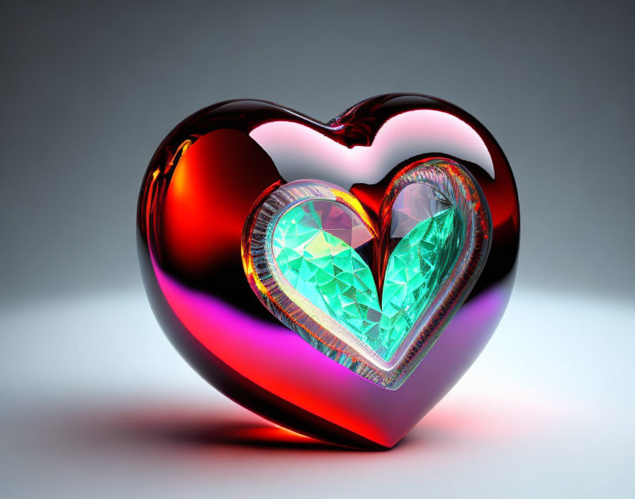 Heart made of glass
