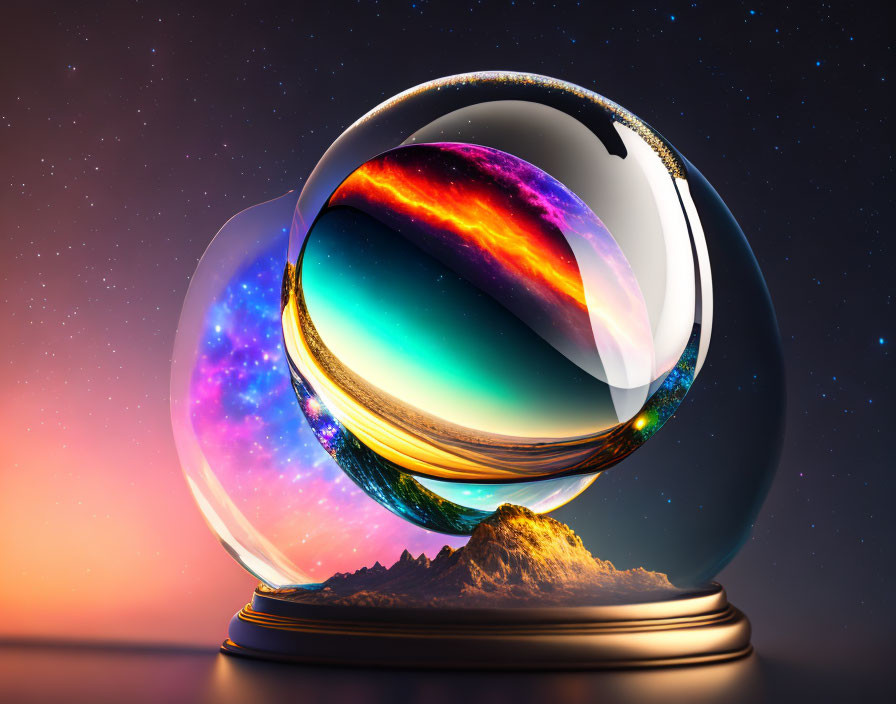 The whole universe in one little glass globe