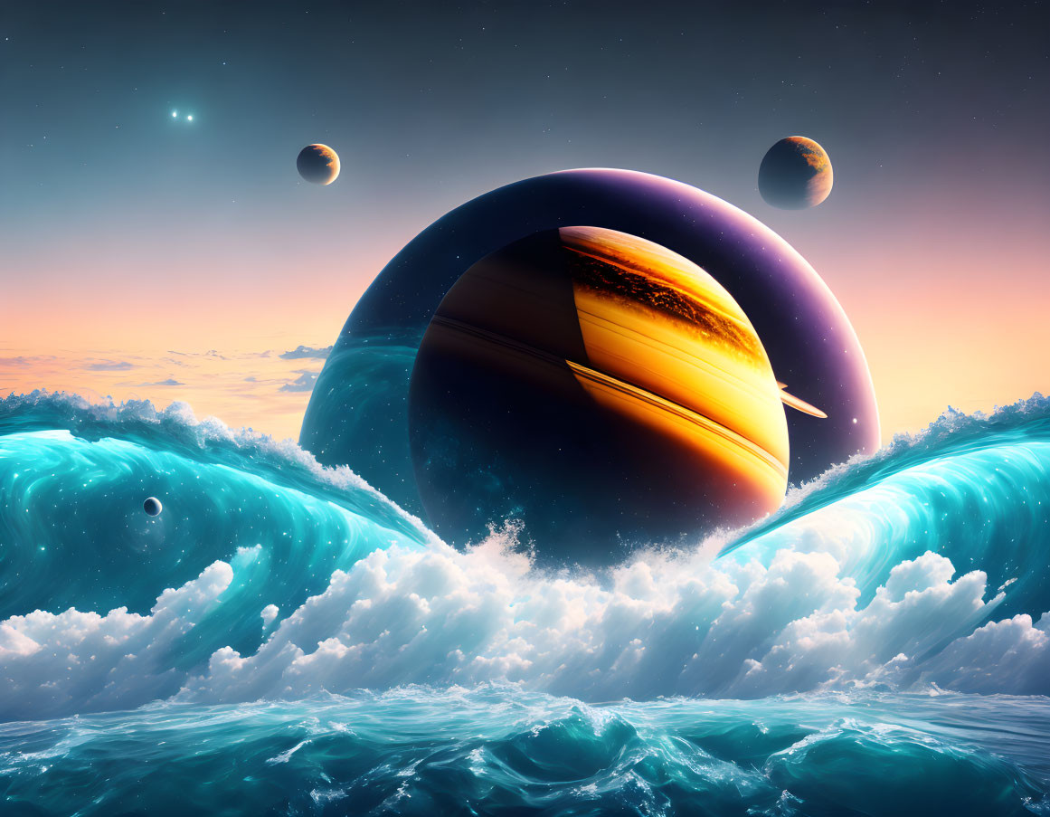 Saturn in a Ocean
