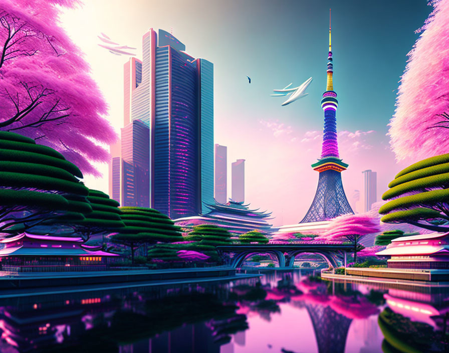 Tokyo in the year 2100