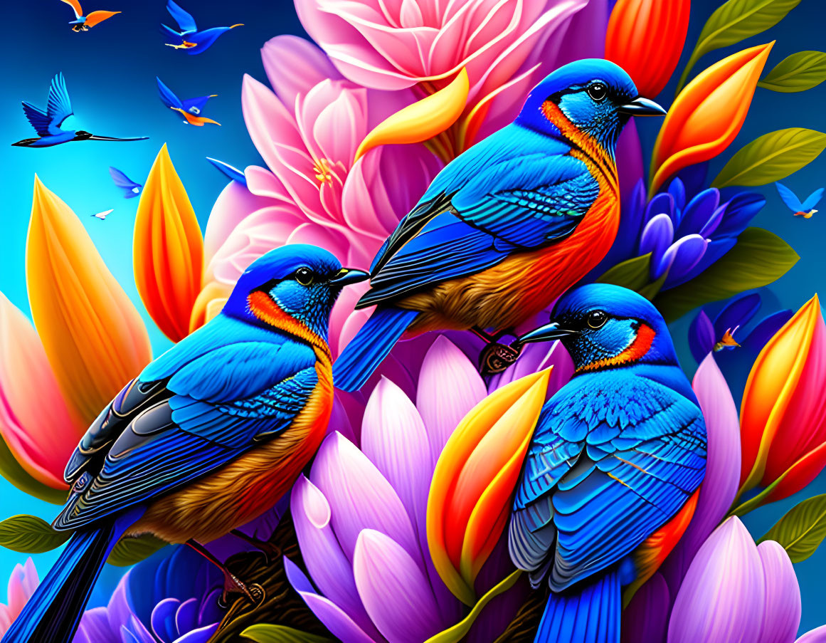 Blue Birds of Happiness 