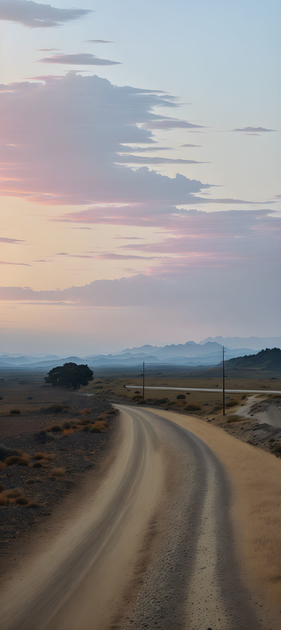 A road to the sunset