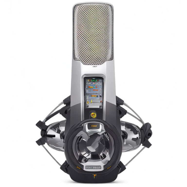 Portable PA System with Central Speaker, Control Panel, and Multiple Microphones