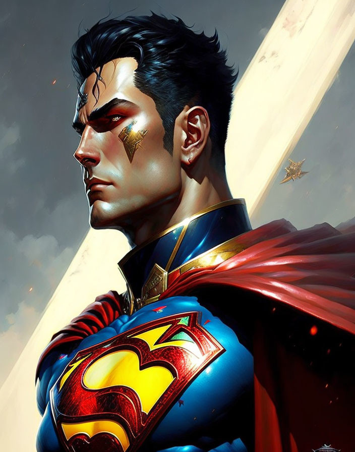 portrait of a warhammer superman