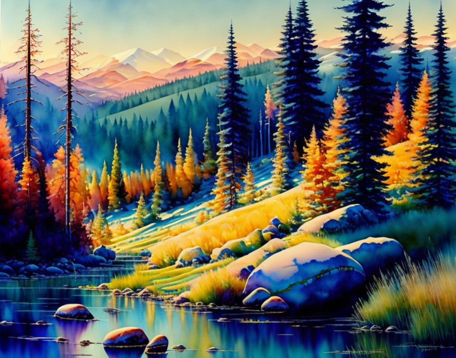 Watercolor landscape 