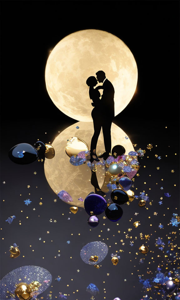 Kiss in the moonlight