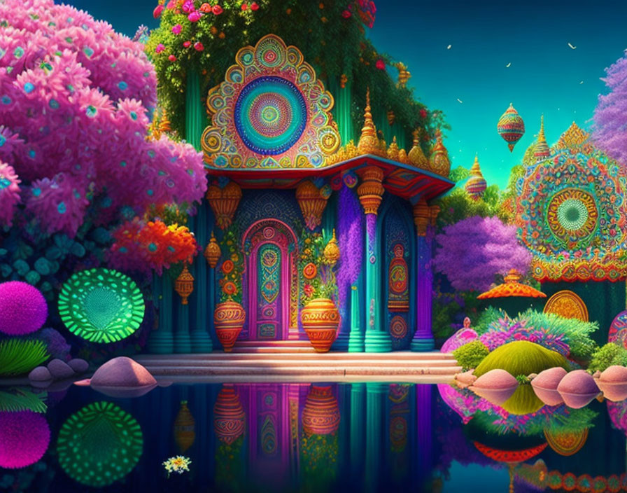 The hidden temple in a wonderland
