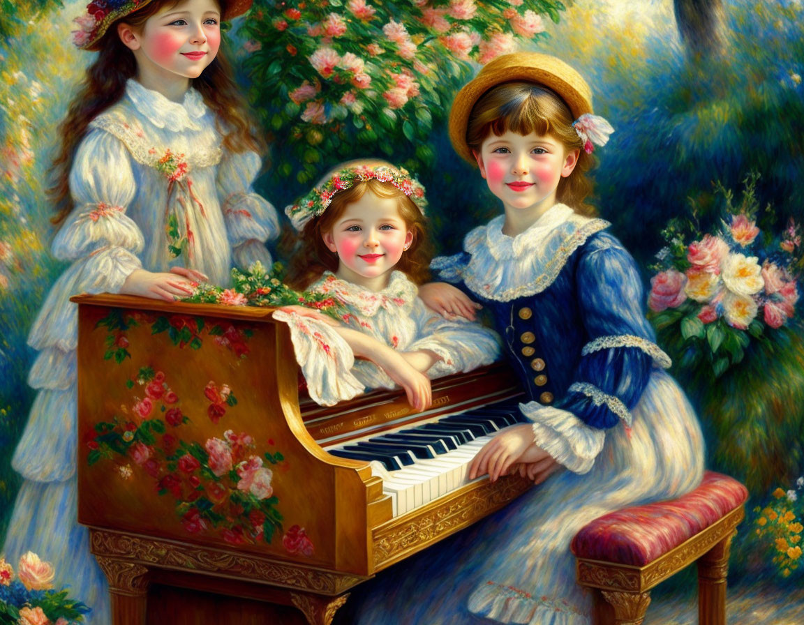 children playing piano