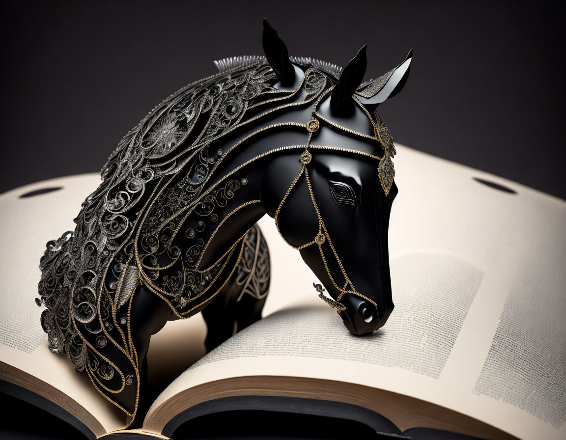 Horse out of a book