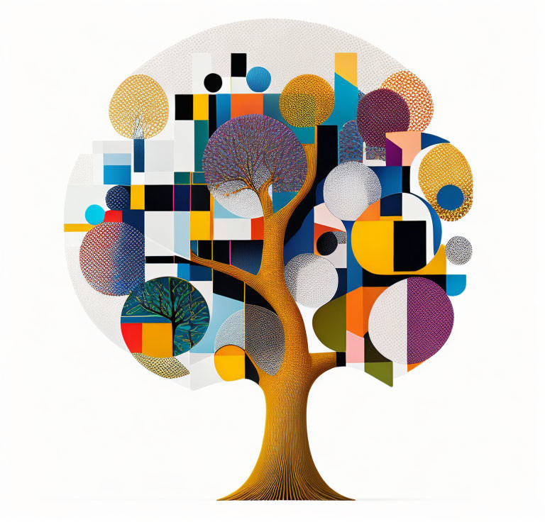 tree, Geometric Abstract style