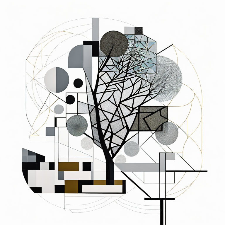 tree, Geometric Abstract style
