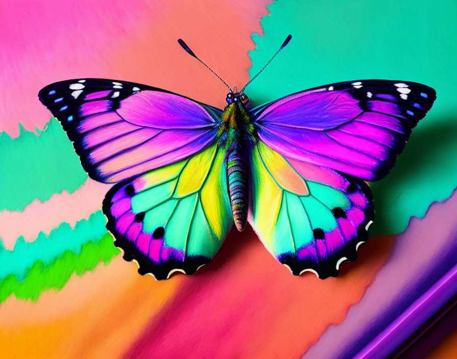 butterfly, pastel crayons - Annette Loginova