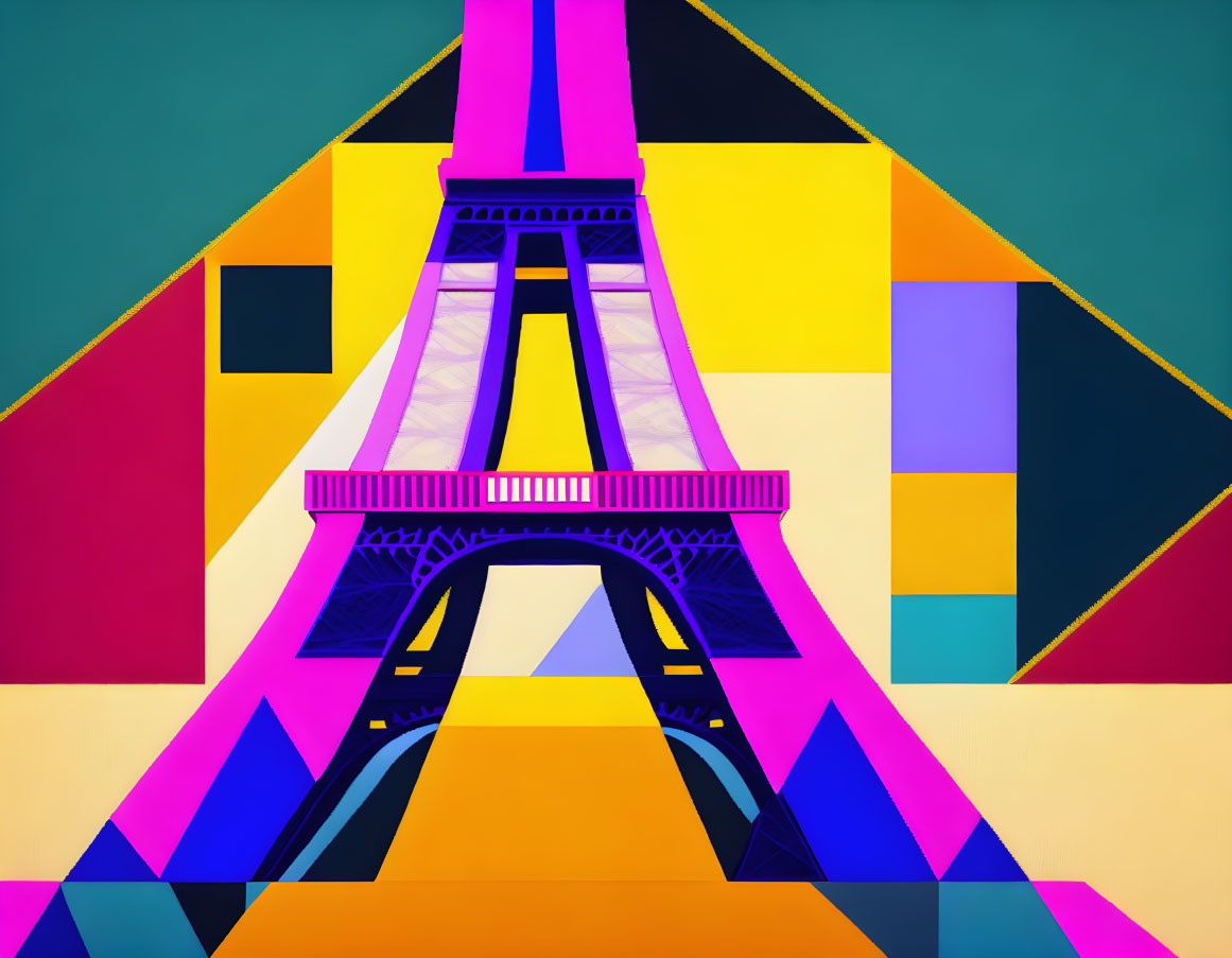 Paris eiffel tower Geometric abstraction