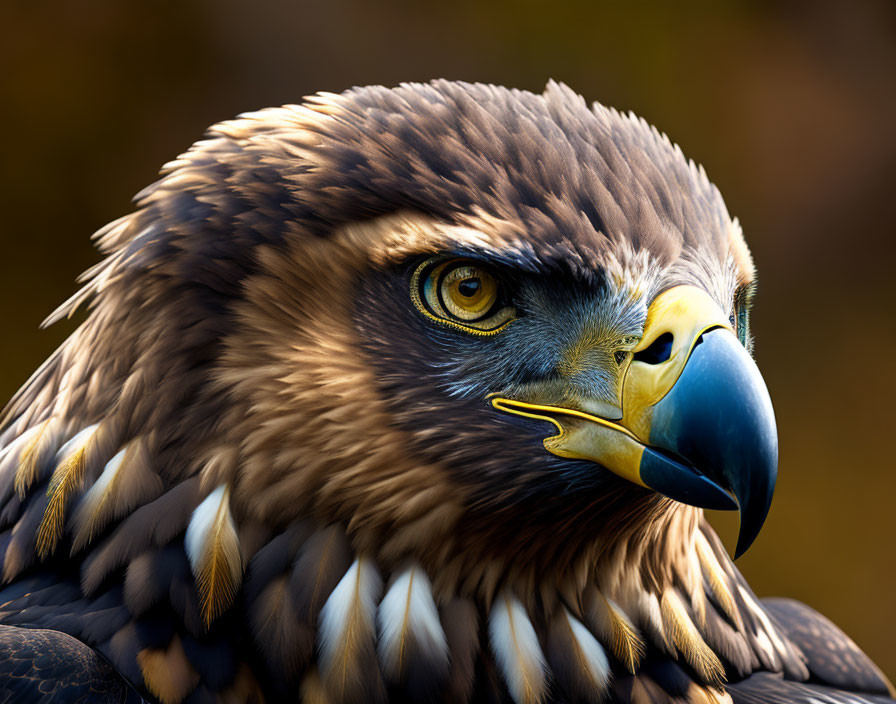 Detailed Close-Up of Golden Eagle with Sharp Eyes and Powerful Beak