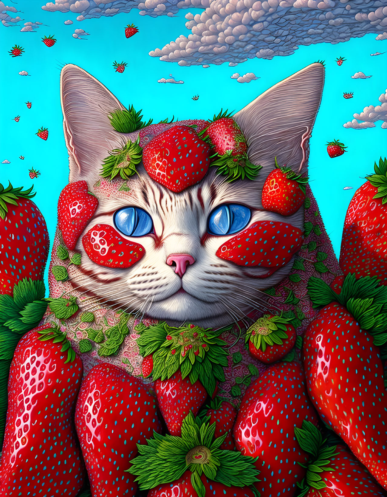  Strawberry cat