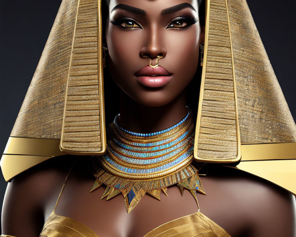 Digital Artwork: Woman in Ancient Egyptian Royalty Style
