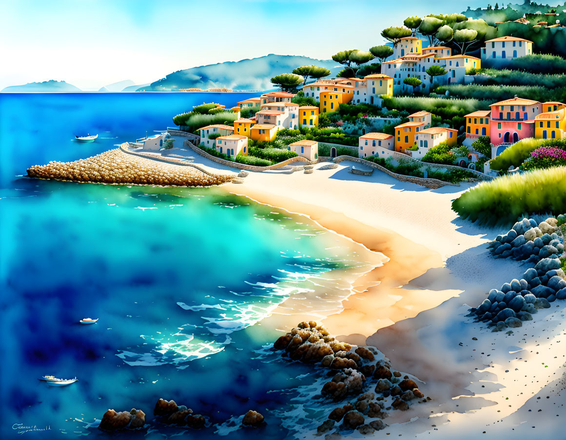  Italian seashore village