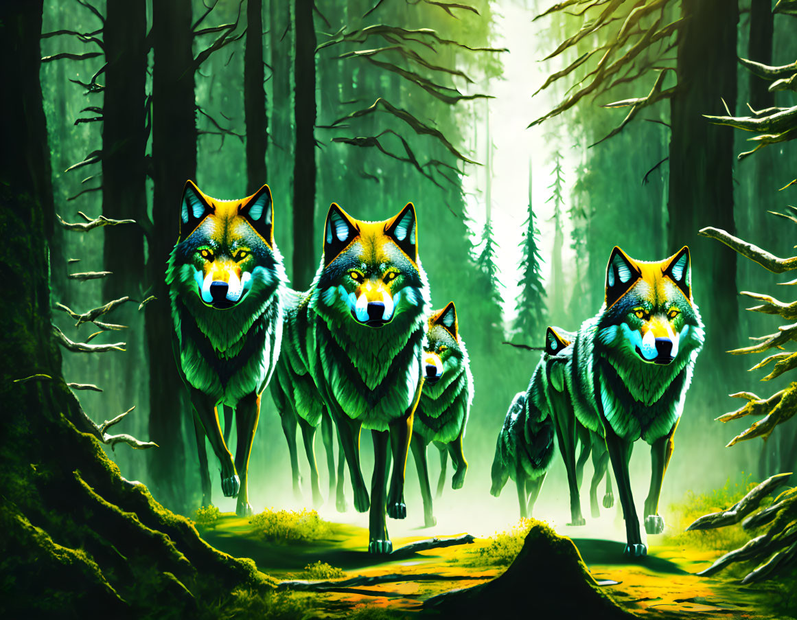 Pack of wolves 