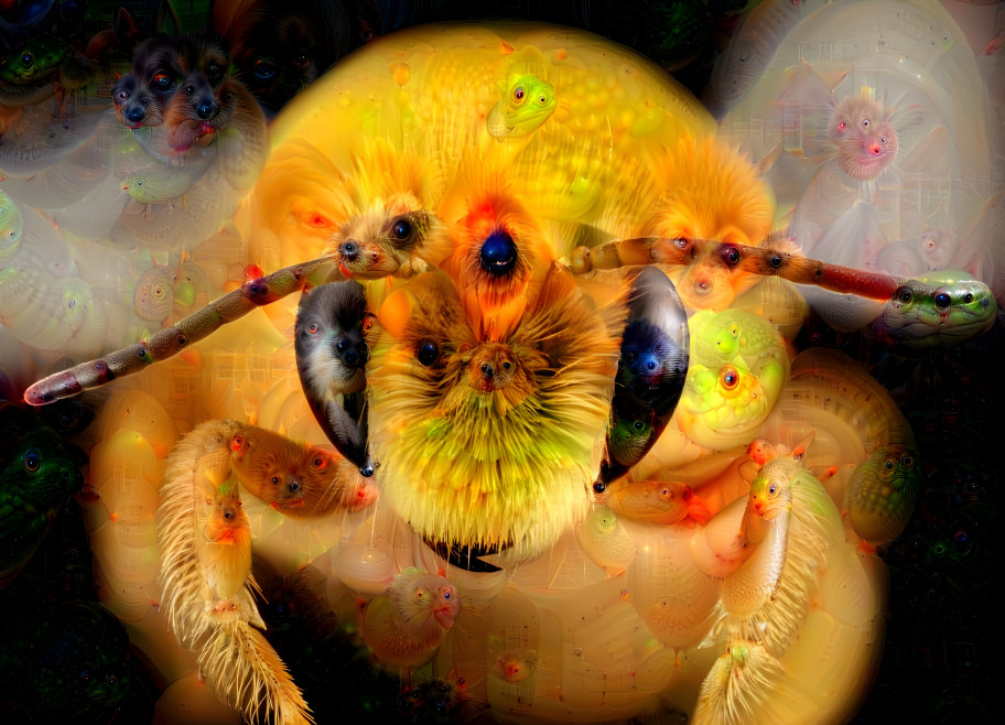 a cute fuzzy bee from my nightmares