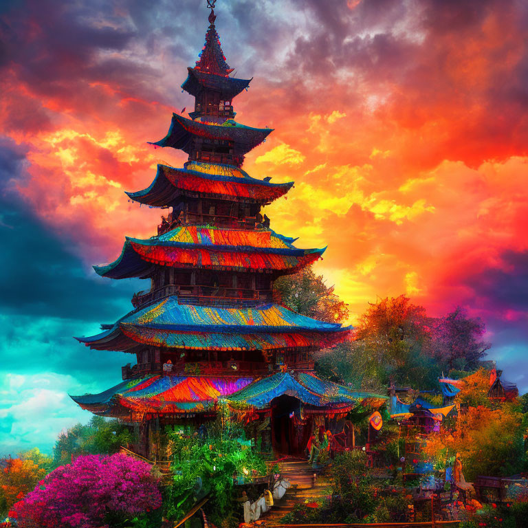 Rainbow pagoda