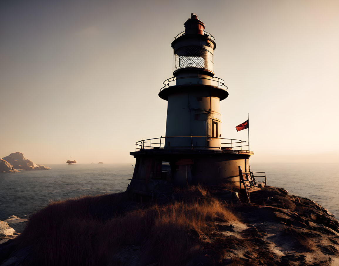 an old abandoned cyber lighthouse