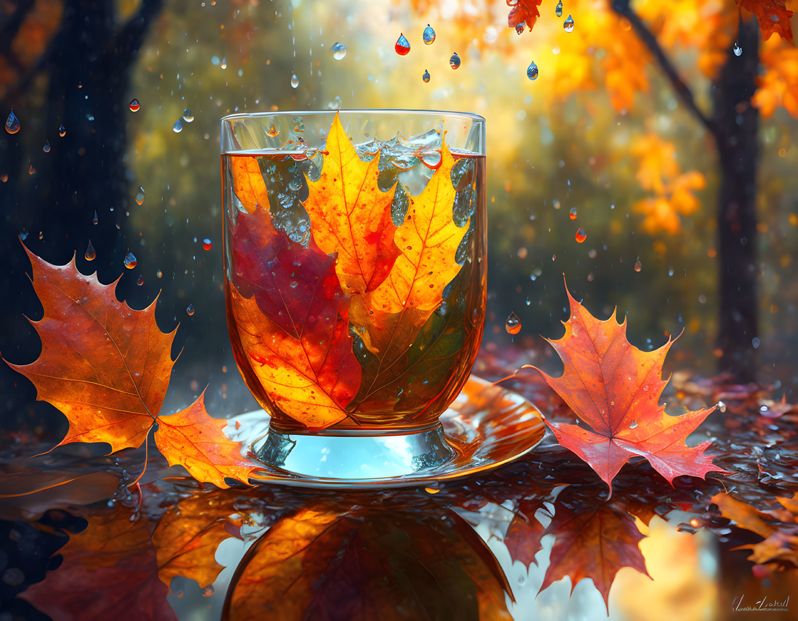 autumn in a glass