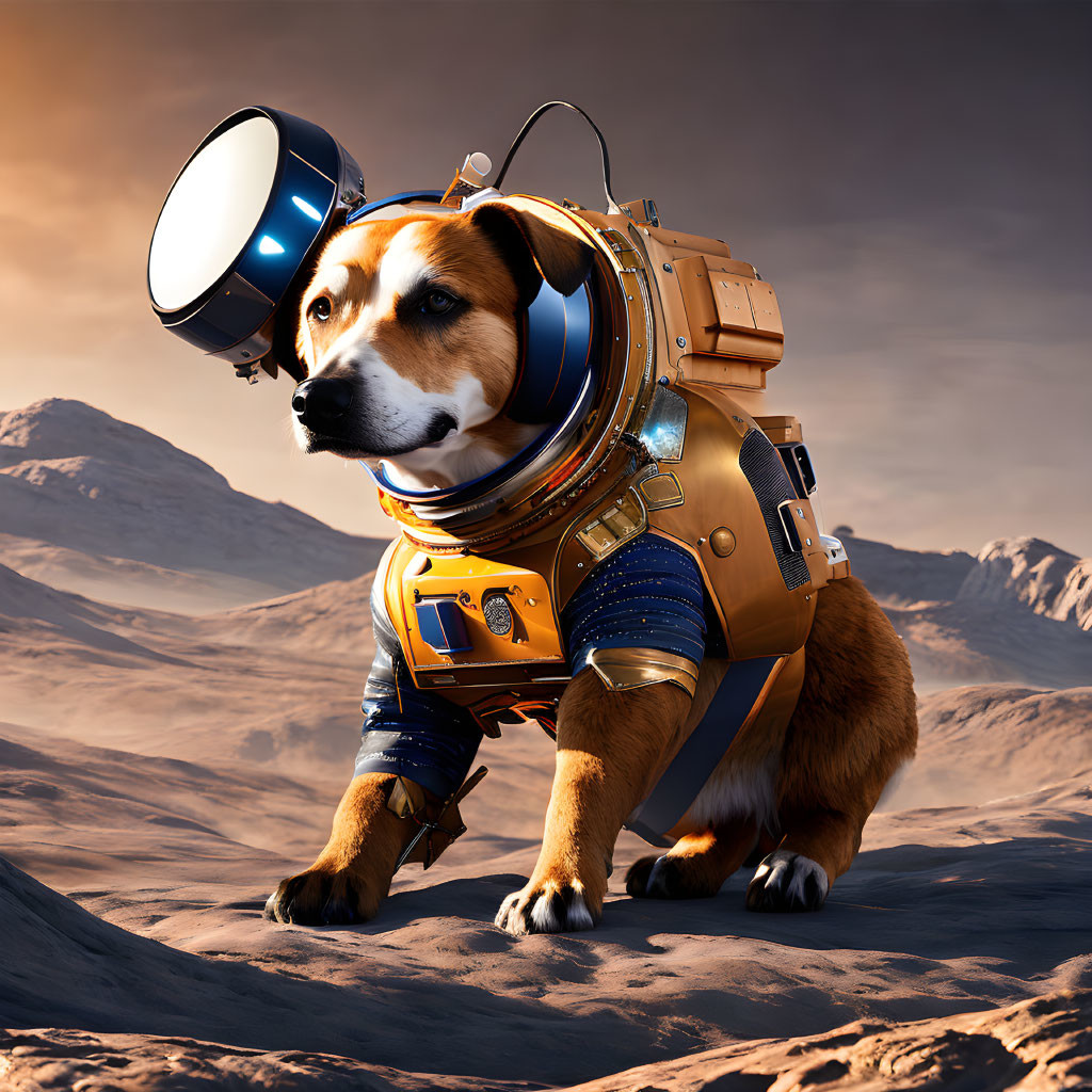 a cosmonaut dog