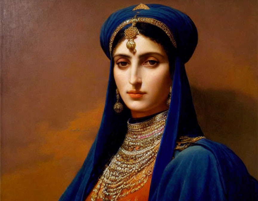 Portrait of ancient persian priestess 