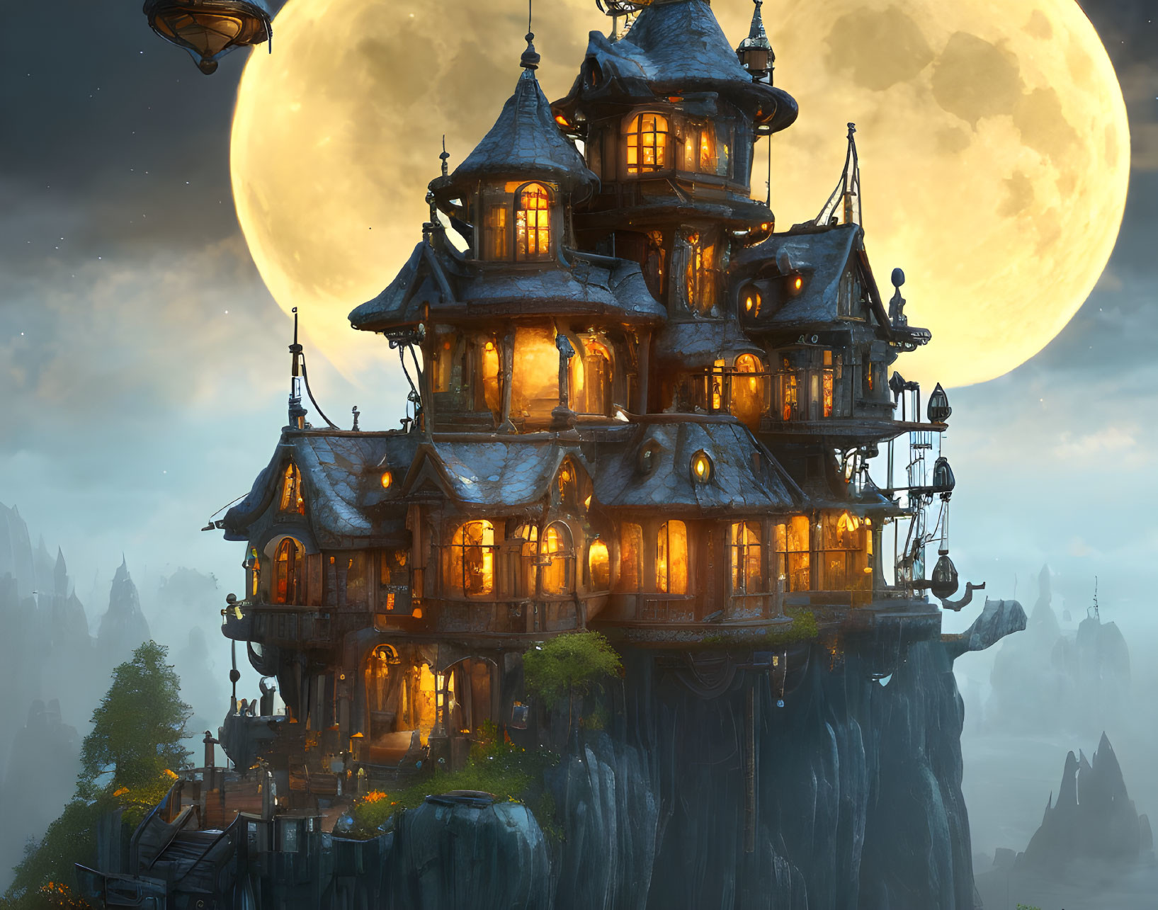 Double moon house