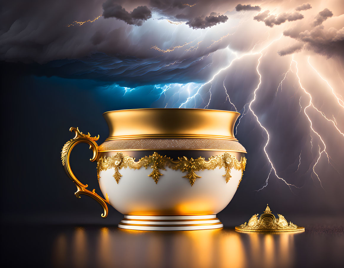 A cup and a storm