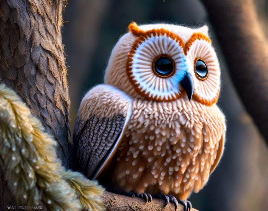 Wool Owl in a Wool Tree