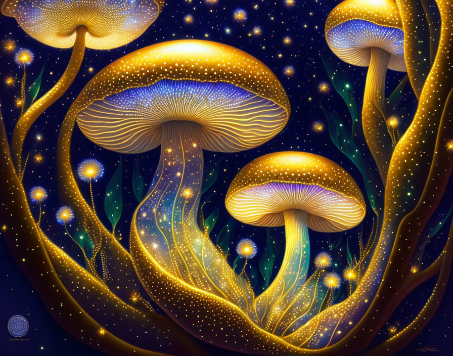 Gold Space Mushrooms