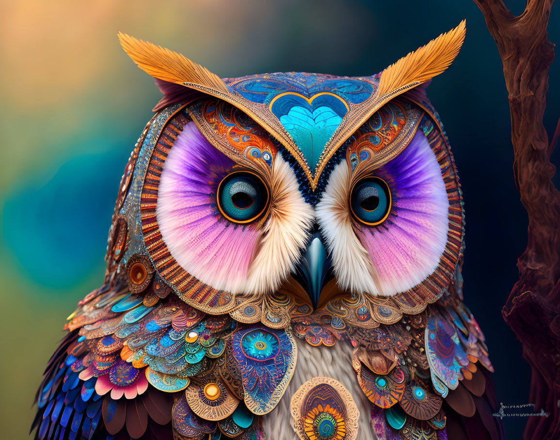 Patchwork Fantasy Owl