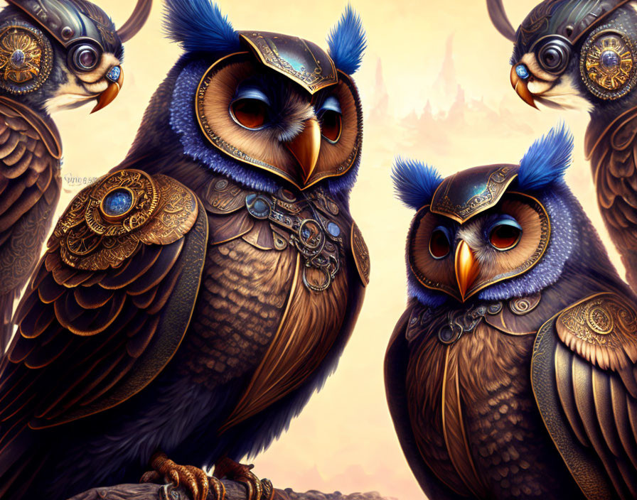 Steampunk Owls