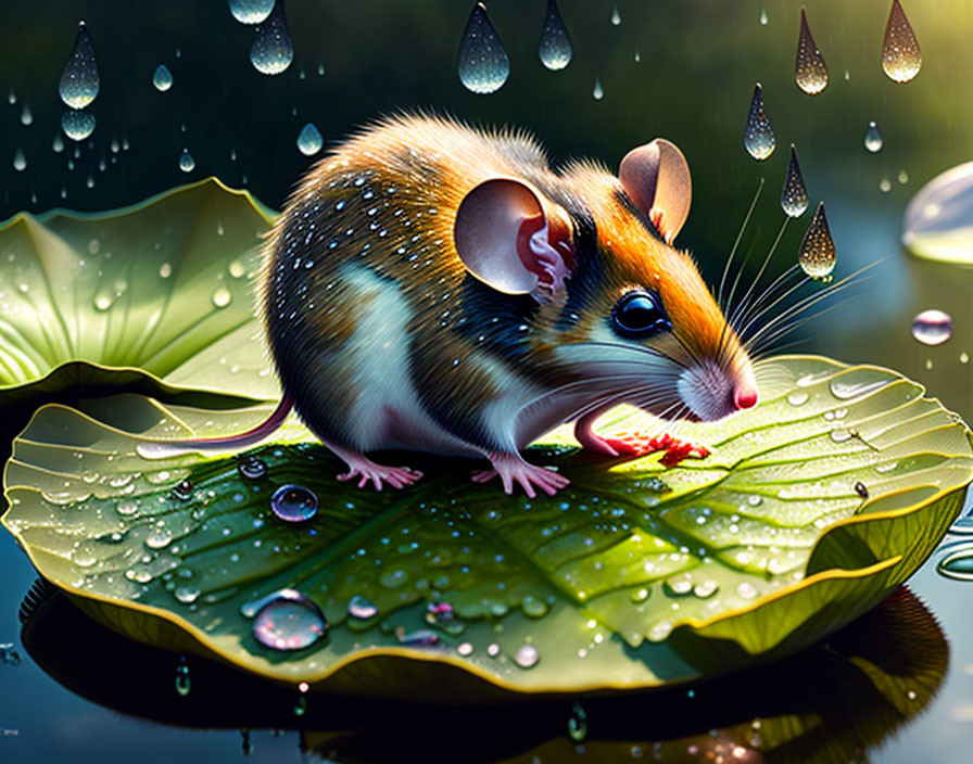 Mouse On A Lily Pad