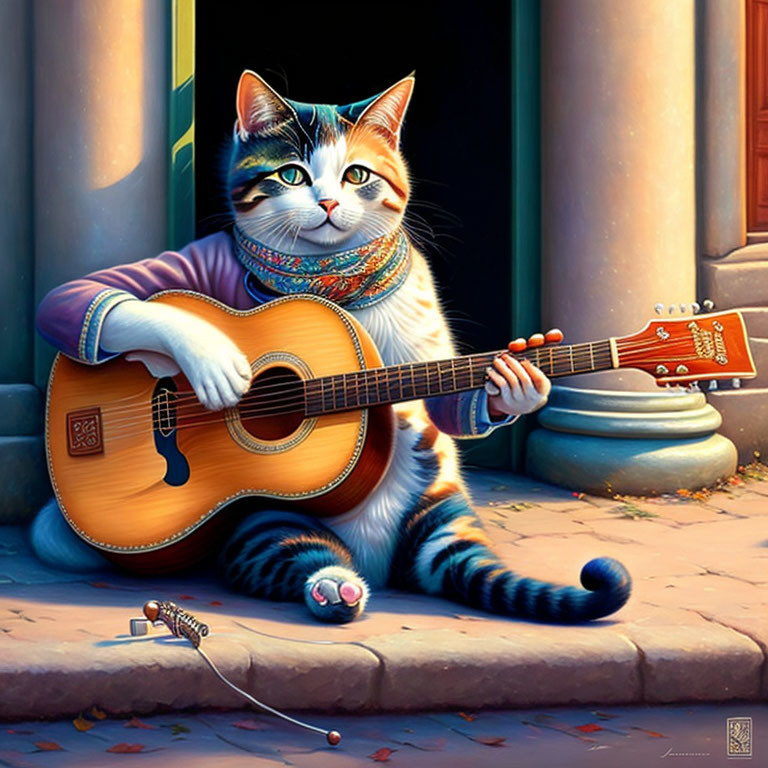Cat Guitarist 