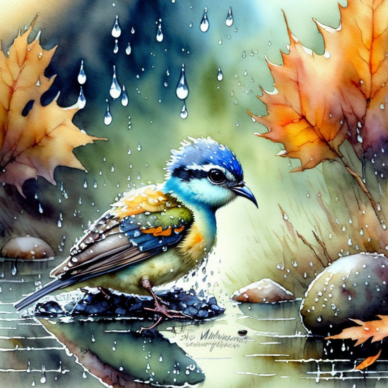 Water Colour Bird