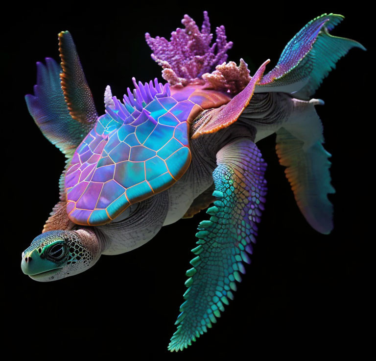 Mutant glowing turtle