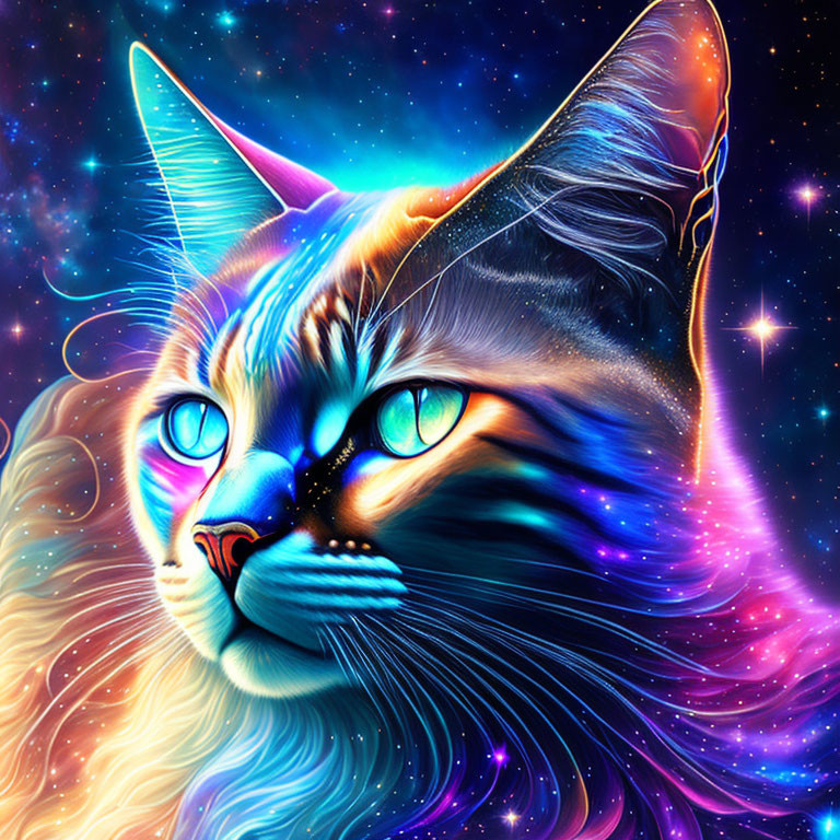 Abstract Celestial Cat