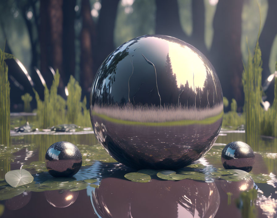 Liquid Chrome Sphere Ball