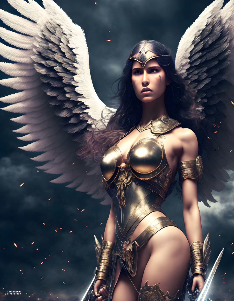  Female Angel In The Middle Of War 