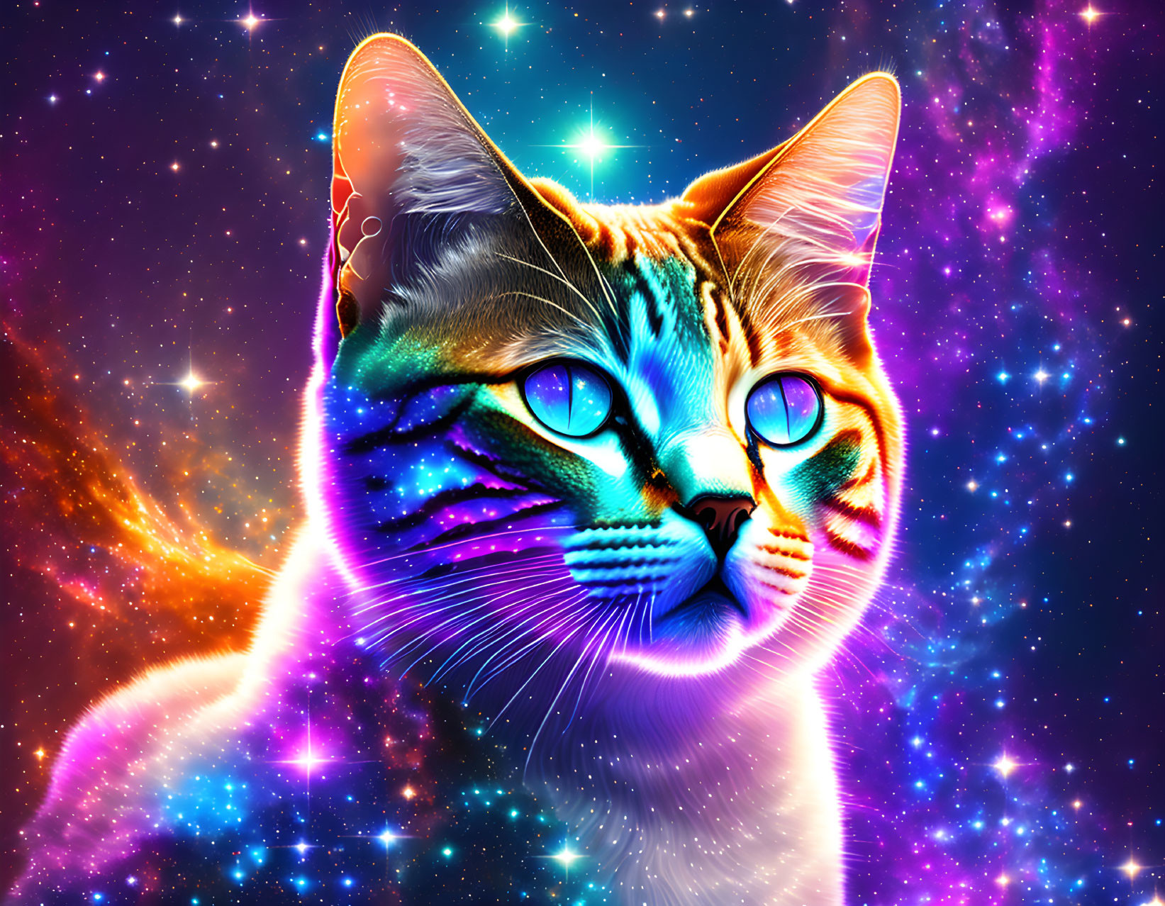 Crystal Cat In The Middle Of The Galaxy